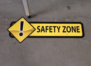 Construction Signs safety floor vinyl graphics 300x220